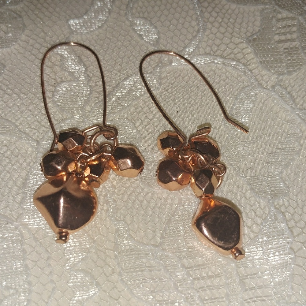 Rose Metal Bangle Earrings